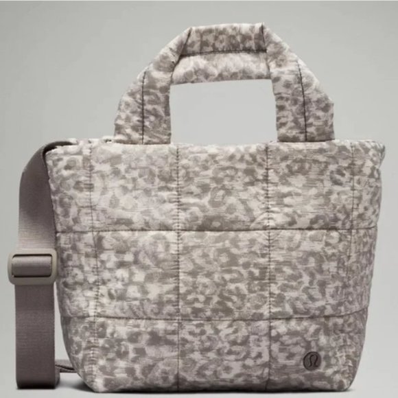 lululemon athletica Handbags - Lululemon QUILTED GRID CROSSBODY 5L LEOPARD WHT OPAL CARBON DUST